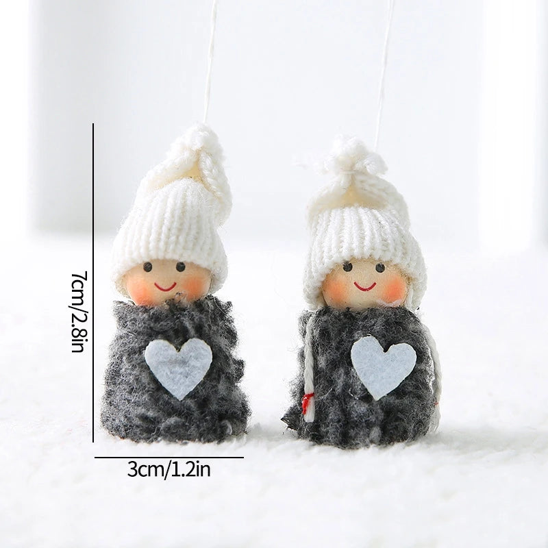 Christmas Tree Pendant Wind Chime Christmas Tree Bells Elk Angel Girl Hanging Pendant 2025 New Year Xmas Decoration Accessories