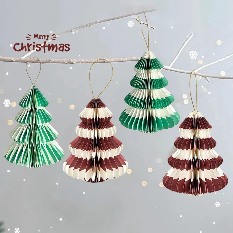 Christmas Tree Hanging Honeycomb Christmas Decoration 2025 New Year 2026 Navidad Supplies Xmas Home Christmas Tree Pendants
