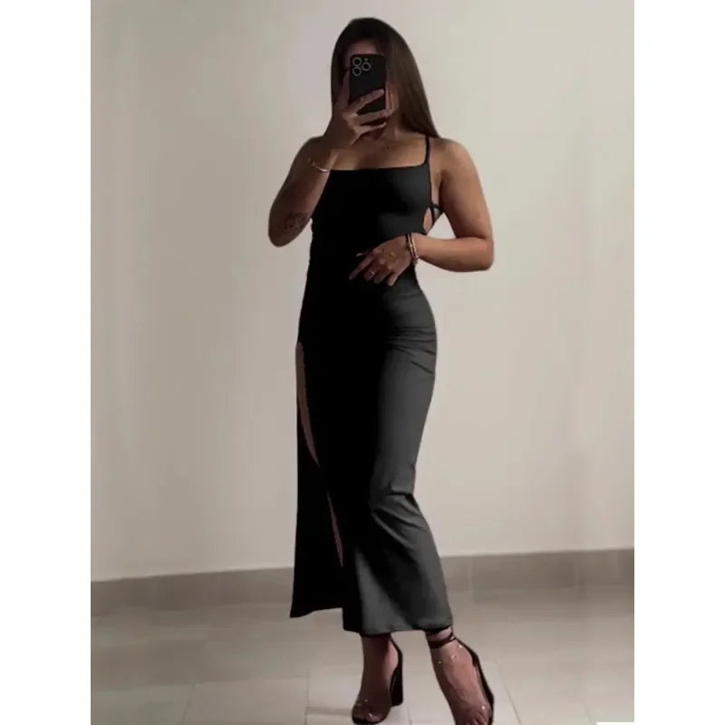 Explosive New Dress Summer High Sensibility Halter Strap Spice Women Bag Hip Dress