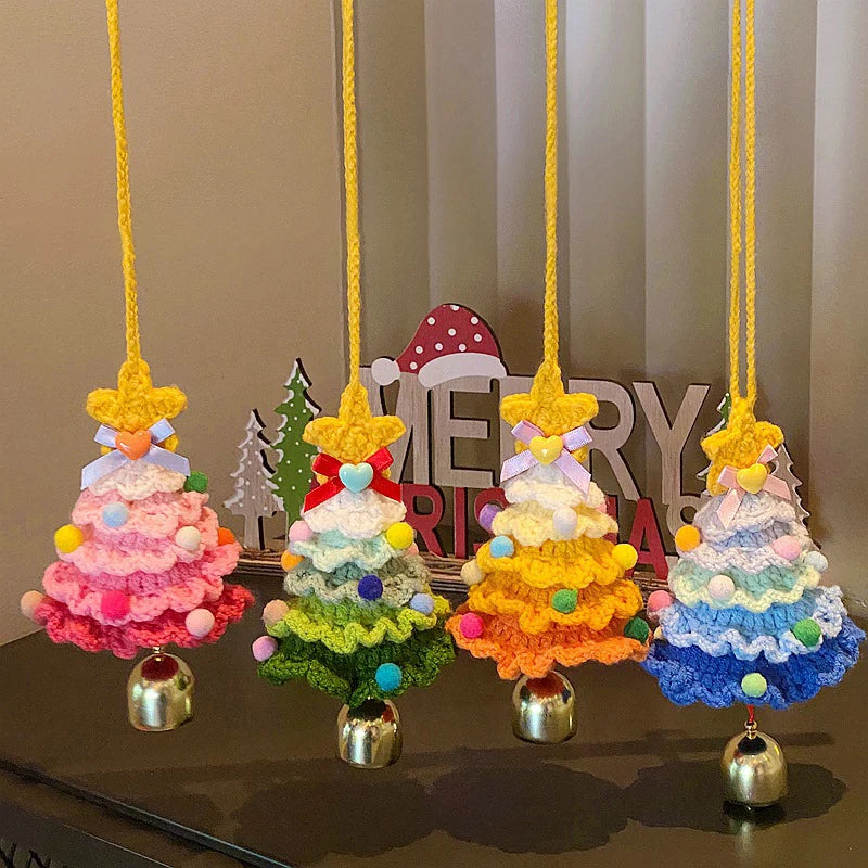 Christmas Tree Pendant Wind Chime Christmas Tree Bells Elk Angel Girl Hanging Pendant 2025 New Year Xmas Decoration Accessories