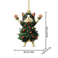 1PC Christmas Tree Pendants Cute Cat Hanging Ornaments for Car Backpack Xmas Tree Decorations Party Supplies New Year Gifts