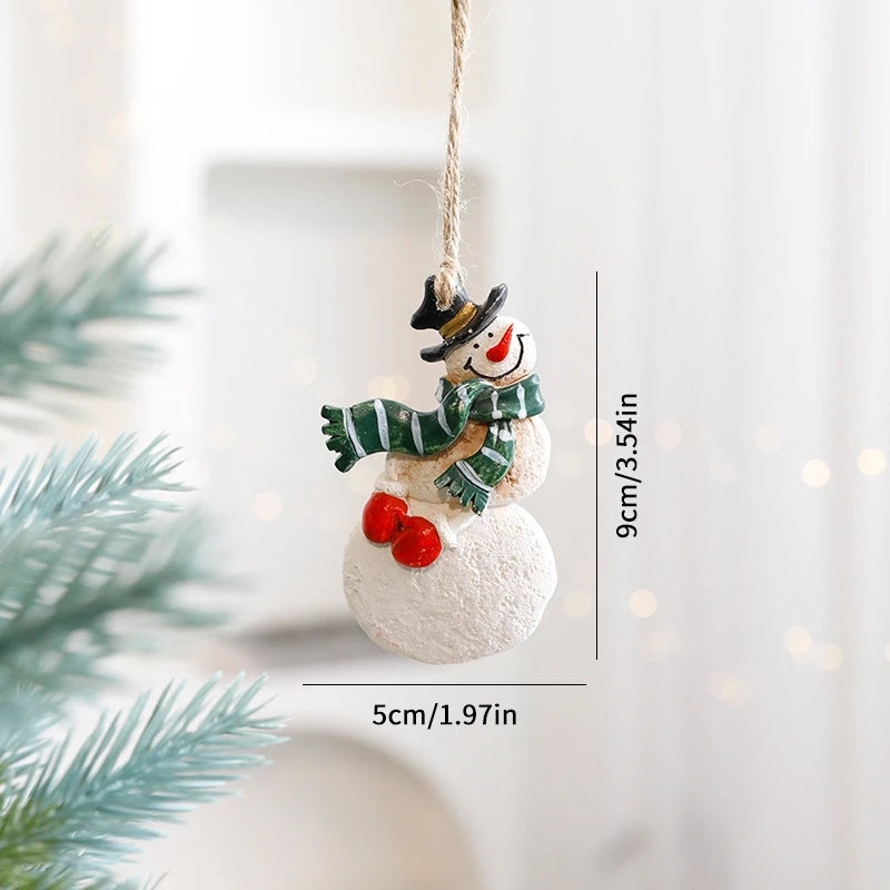 Christmas Tree Pendant Wind Chime Christmas Tree Bells Elk Angel Girl Hanging Pendant 2025 New Year Xmas Decoration Accessories