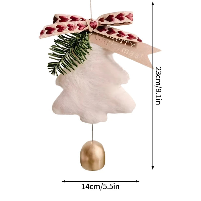 Christmas Tree Pendant Wind Chime Christmas Tree Bells Elk Angel Girl Hanging Pendant 2025 New Year Xmas Decoration Accessories
