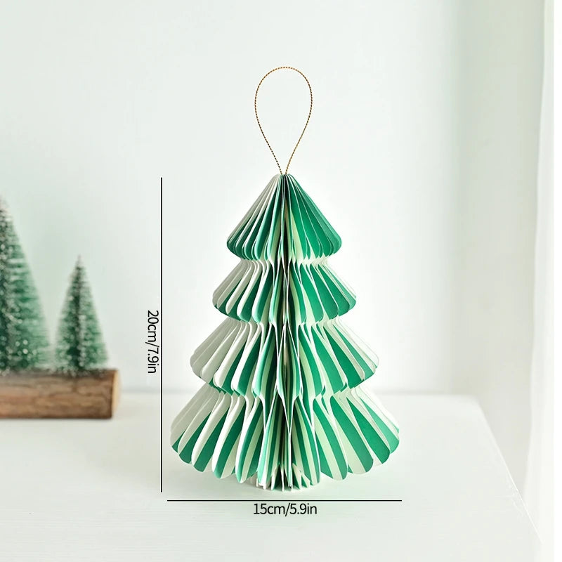 Christmas Tree Hanging Honeycomb Christmas Decoration 2025 New Year 2026 Navidad Supplies Xmas Home Christmas Tree Pendants