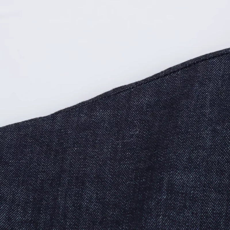 Spring New 1975 series denim MIDI dress with lapel side zipper fashion wrinkle waist slim elegant dress