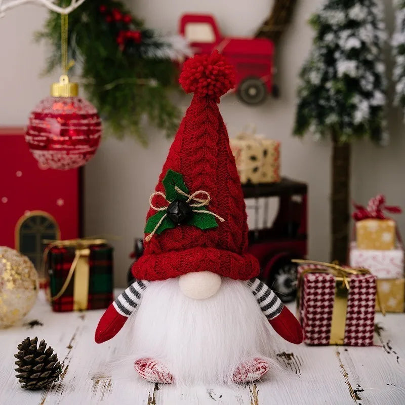 2025 Gnome Christmas Decorations 30cm Light Up Christmas Gnomes Plush Doll Ornaments Knited Elf Dwarf Gift Home Table Decoration