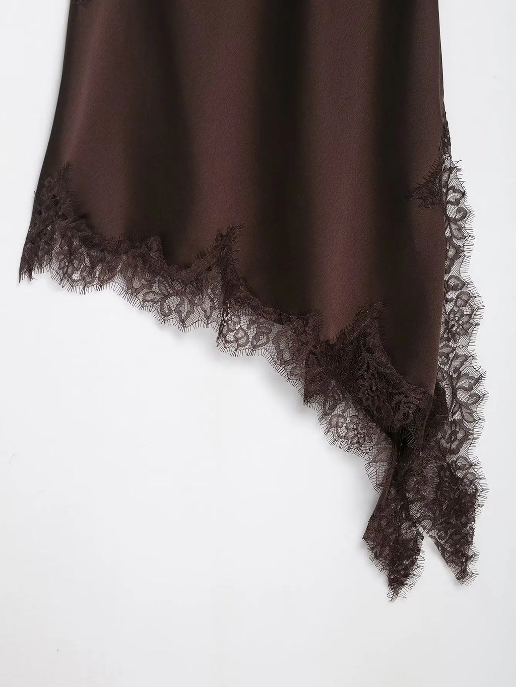 Women Sexy Irregular Lace Dress Fashion V Neck Hem Suspender Long Dresses 2025 New Fashion Party Vestidos