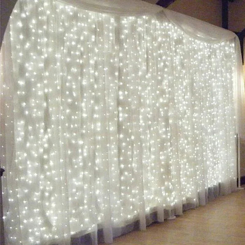 6x3M/3x3m Curtain Garland on The Window USB Power Fairy Lights Festoon with Remote New Year Garland Led Lights Christmas Decor