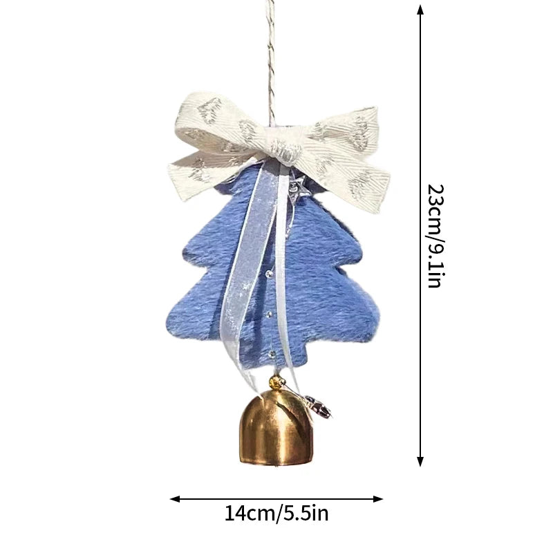 Christmas Tree Pendant Wind Chime Christmas Tree Bells Elk Angel Girl Hanging Pendant 2025 New Year Xmas Decoration Accessories