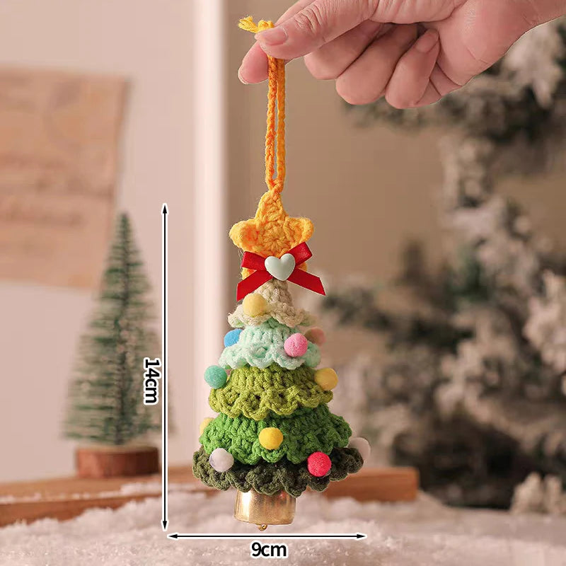 Christmas Tree Pendant Wind Chime Christmas Tree Bells Elk Angel Girl Hanging Pendant 2025 New Year Xmas Decoration Accessories