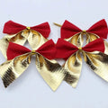 12/24/36Pcs Christmas Bow Red Gold Mini Xmas Tree Bowknot for Home Decoration Wedding Decor Navidad New Year Party DIY Gift