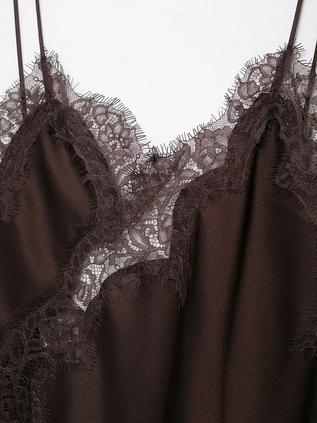 Women Sexy Irregular Lace Dress Fashion V Neck Hem Suspender Long Dresses 2025 New Fashion Party Vestidos