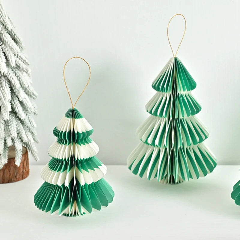 Christmas Tree Hanging Honeycomb Christmas Decoration 2025 New Year 2026 Navidad Supplies Xmas Home Christmas Tree Pendants