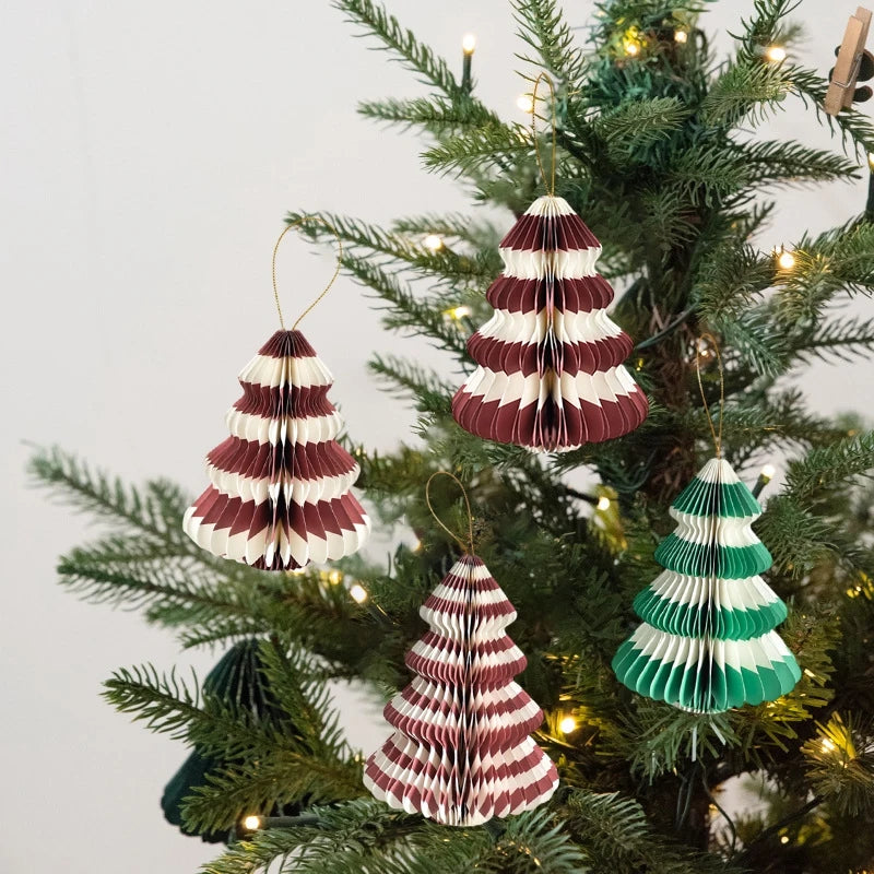 Christmas Tree Hanging Honeycomb Christmas Decoration 2025 New Year 2026 Navidad Supplies Xmas Home Christmas Tree Pendants