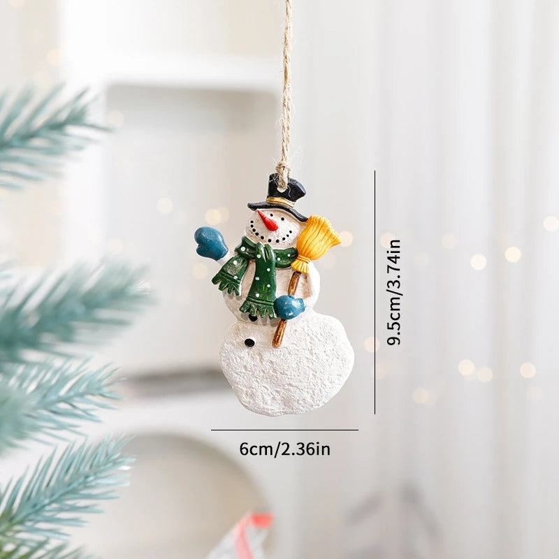 Christmas Tree Pendant Wind Chime Christmas Tree Bells Elk Angel Girl Hanging Pendant 2025 New Year Xmas Decoration Accessories
