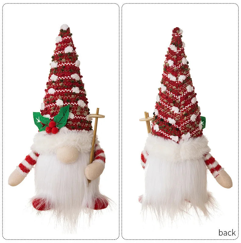 2025 Gnome Christmas Decorations 30cm Light Up Christmas Gnomes Plush Doll Ornaments Knited Elf Dwarf Gift Home Table Decoration