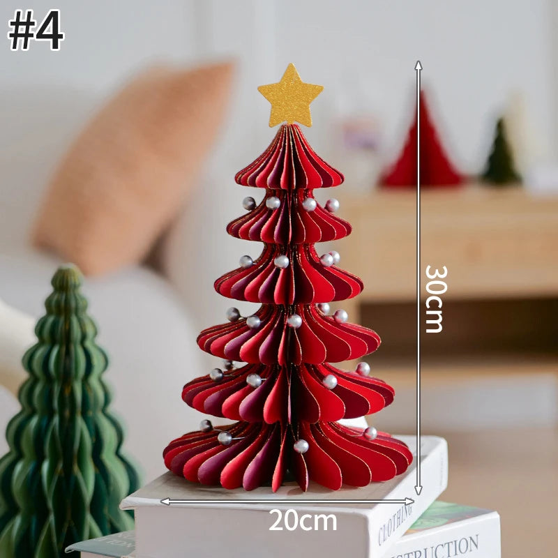 Christmas Tree Hanging Honeycomb Christmas Decoration 2025 New Year 2026 Navidad Supplies Xmas Home Christmas Tree Pendants
