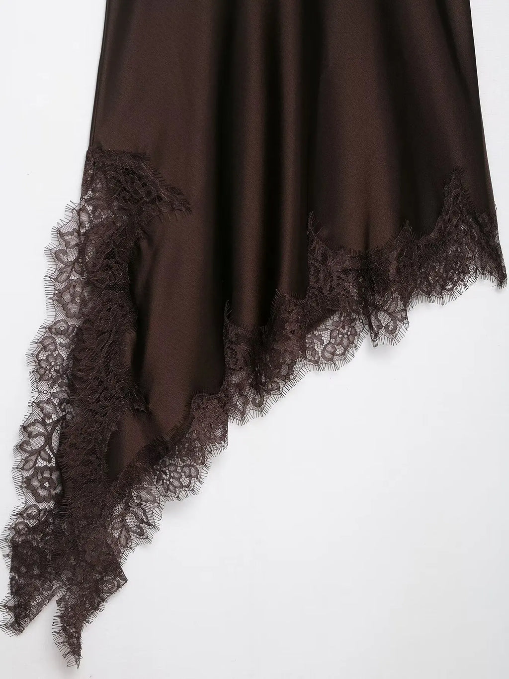 Women Sexy Irregular Lace Dress Fashion V Neck Hem Suspender Long Dresses 2025 New Fashion Party Vestidos