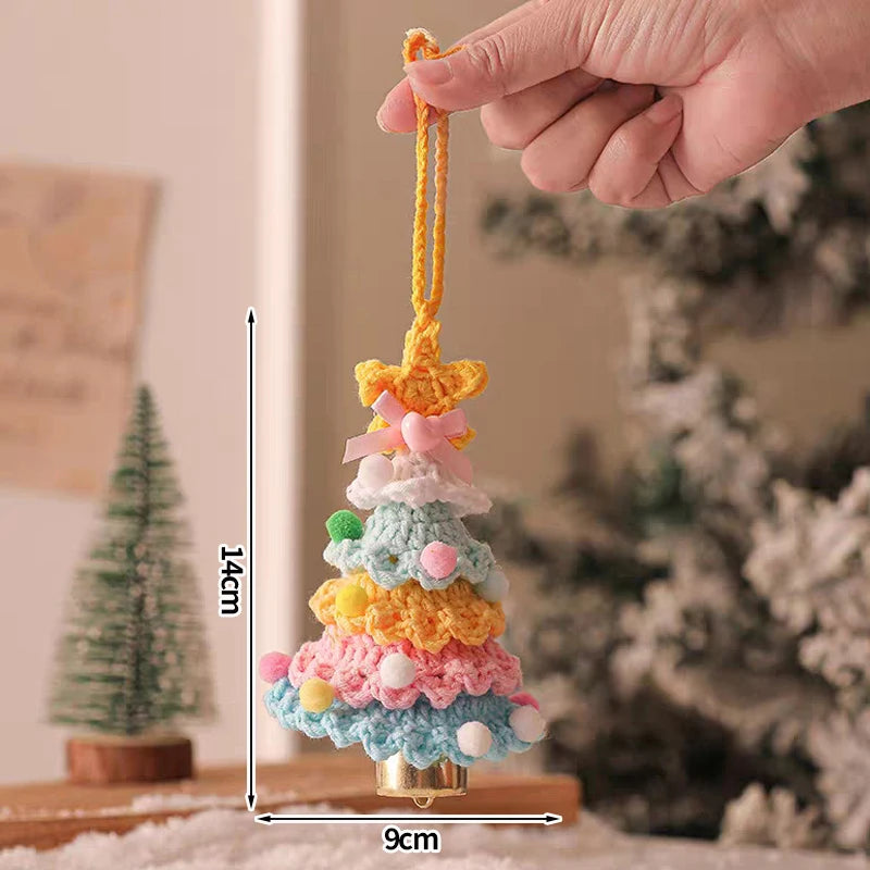 Christmas Tree Pendant Wind Chime Christmas Tree Bells Elk Angel Girl Hanging Pendant 2025 New Year Xmas Decoration Accessories