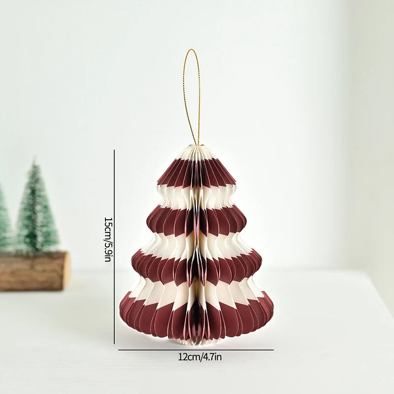 Christmas Tree Hanging Honeycomb Christmas Decoration 2025 New Year 2026 Navidad Supplies Xmas Home Christmas Tree Pendants