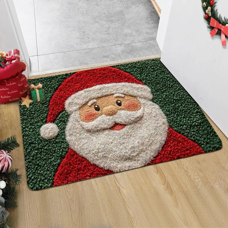 Christmas Carpet Door Merry Christmas Mat Festival Santa Claus Outdoor Decorations Home 2025 Navidad Xmas Ornament New Year 2026