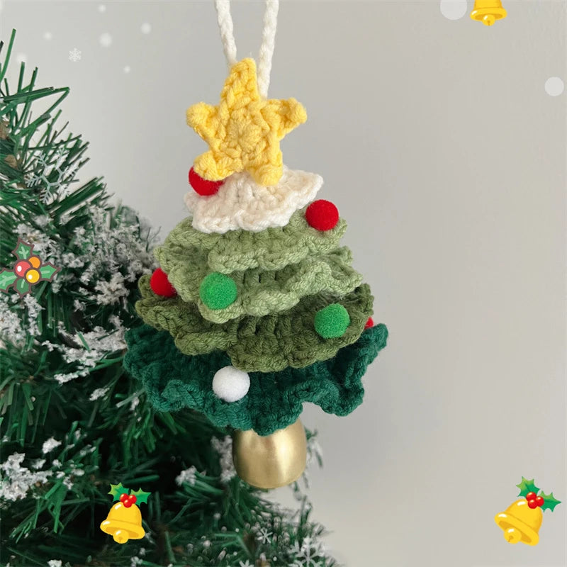 Christmas Tree Pendant Wind Chime Christmas Tree Bells Elk Angel Girl Hanging Pendant 2025 New Year Xmas Decoration Accessories
