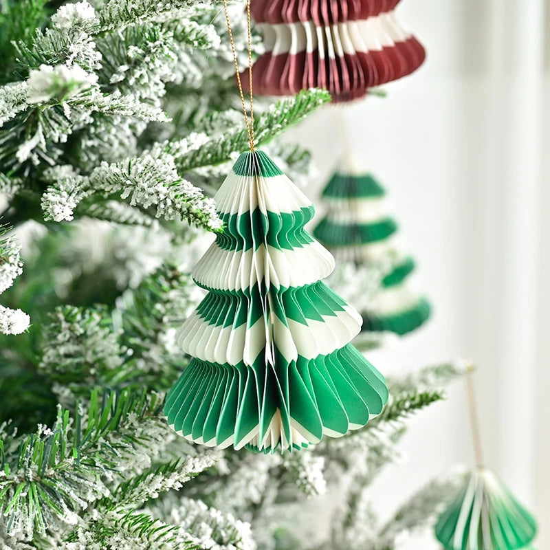 Christmas Tree Hanging Honeycomb Christmas Decoration 2025 New Year 2026 Navidad Supplies Xmas Home Christmas Tree Pendants