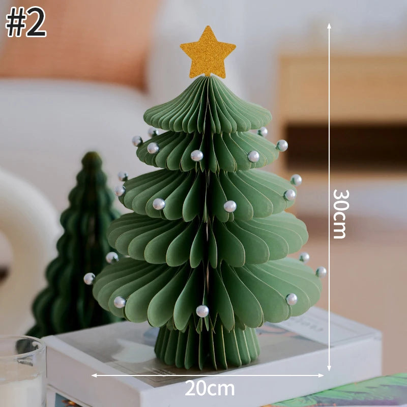 Christmas Tree Hanging Honeycomb Christmas Decoration 2025 New Year 2026 Navidad Supplies Xmas Home Christmas Tree Pendants