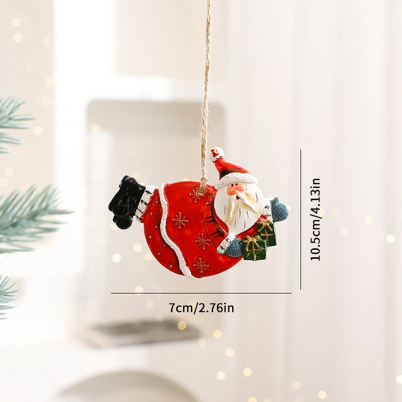 Christmas Tree Pendant Wind Chime Christmas Tree Bells Elk Angel Girl Hanging Pendant 2025 New Year Xmas Decoration Accessories